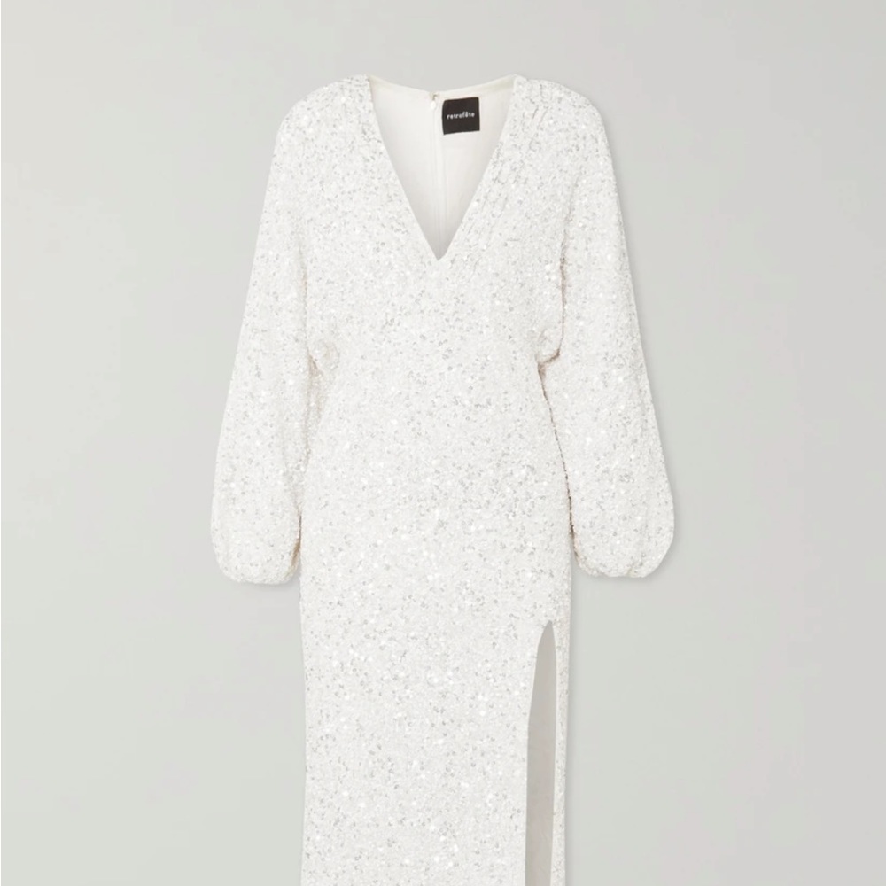 Retrofete long white gown